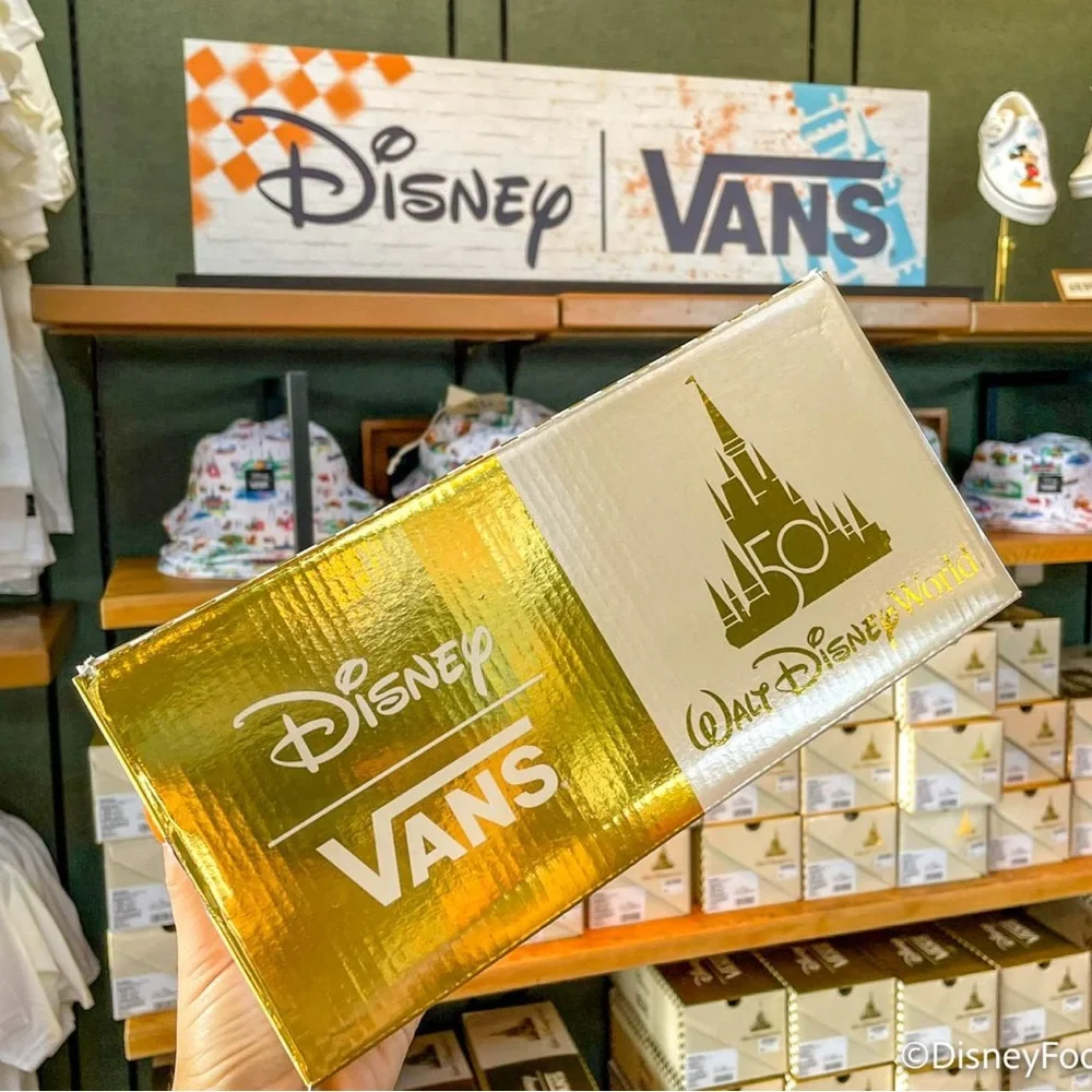 Disney Parks 2022 50th Anniversary Magic Vans Slip On Shoes - Picture 3 of 3